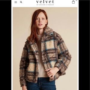 BNWT Velvet plaid jacket!